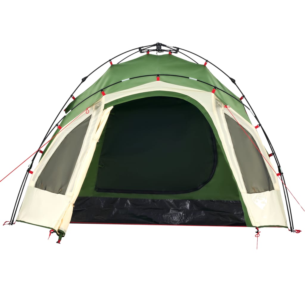 Cort de camping cupolă 3 persoane, setare rapidă, verde