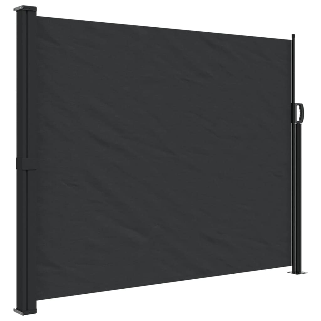 Copertina laterală retractabilă, negru, 160x300 cm