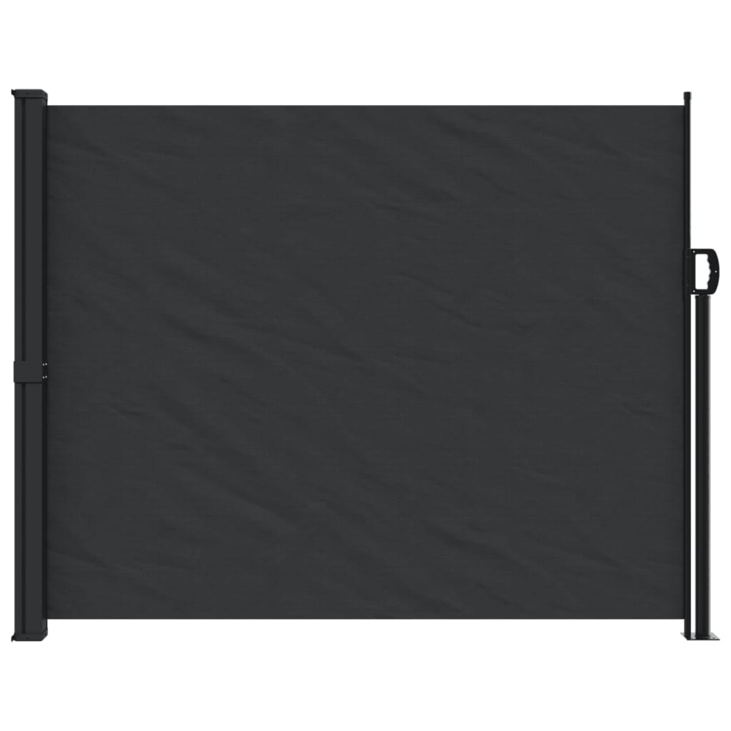 Copertina laterală retractabilă, negru, 160x300 cm