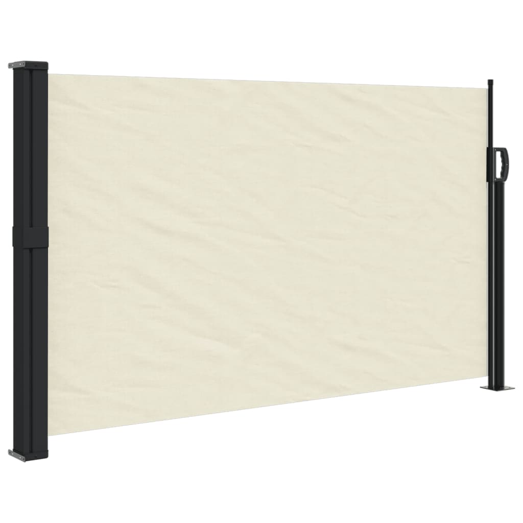 Copertină laterală retractabilă, crem, 120 x 600 cm