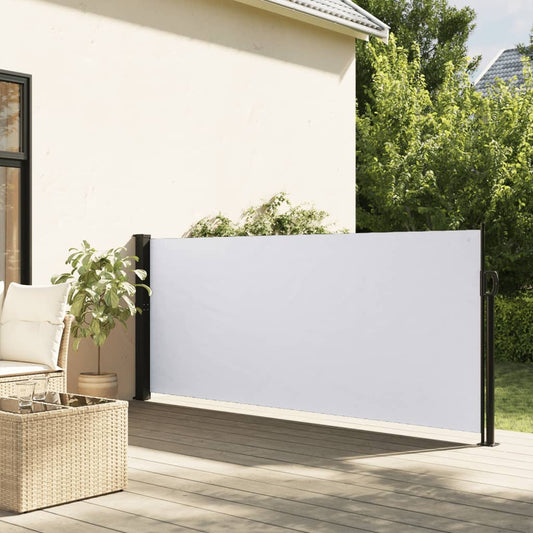 Copertină laterală retractabilă, alb, 140x600 cm