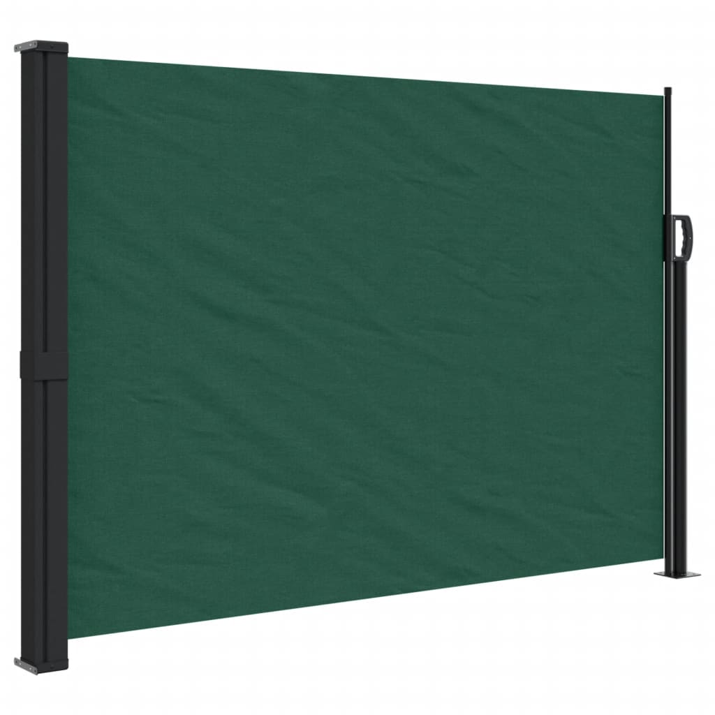 Copertină laterală retractabilă, verde închis, 140x600 cm