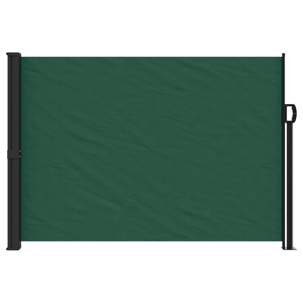 Copertină laterală retractabilă, verde închis, 140x600 cm