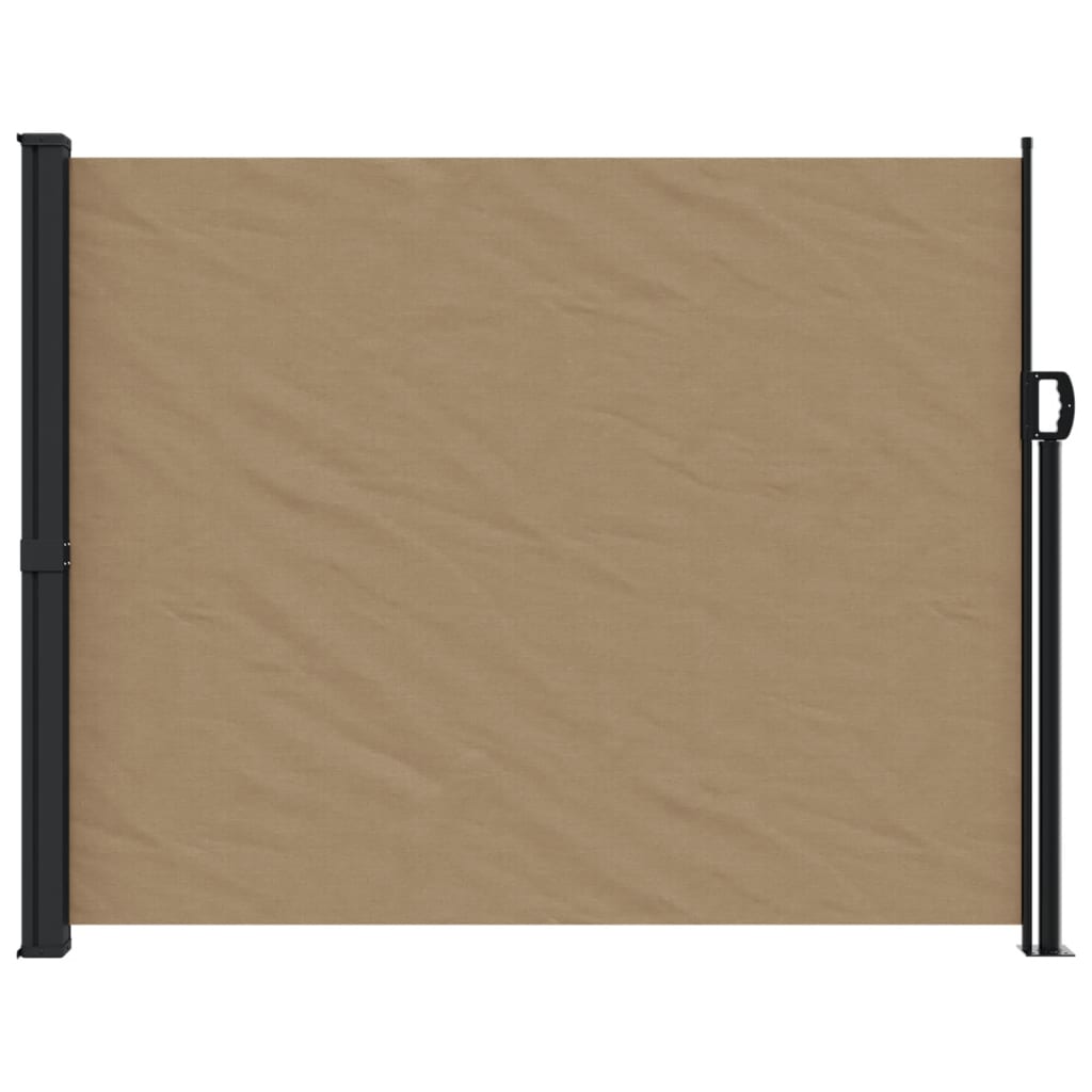 Copertină laterală retractabilă, gri taupe, 160 x 600 cm