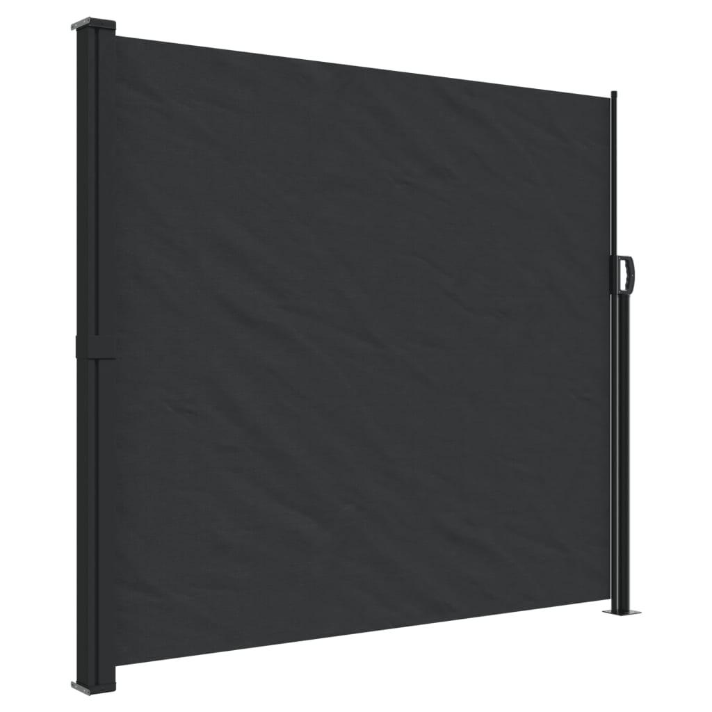 Copertină laterală retractabilă, negru, 180x600 cm