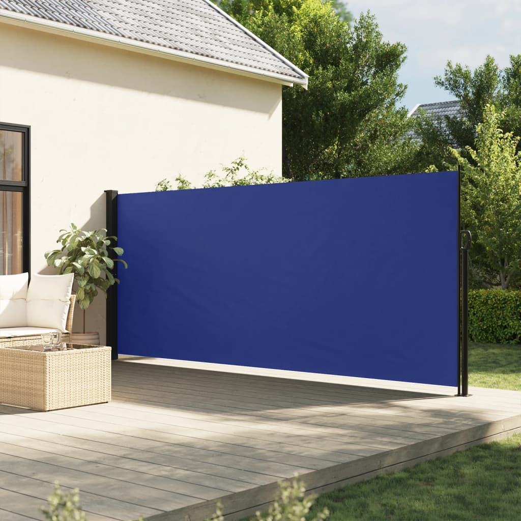 Copertină laterală retractabilă, albastru, 180x600 cm