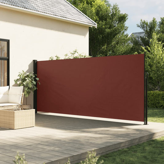 Copertină laterală retractabilă, maro, 180x600 cm