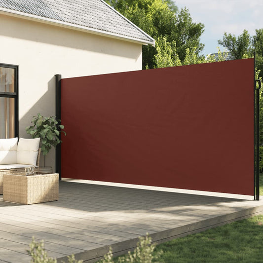 Copertină laterală retractabilă, maro, 220x600 cm