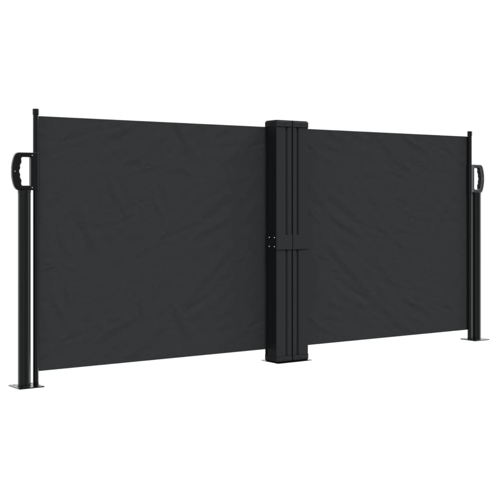 Copertină laterală retractabilă, negru, 100 x 600 cm