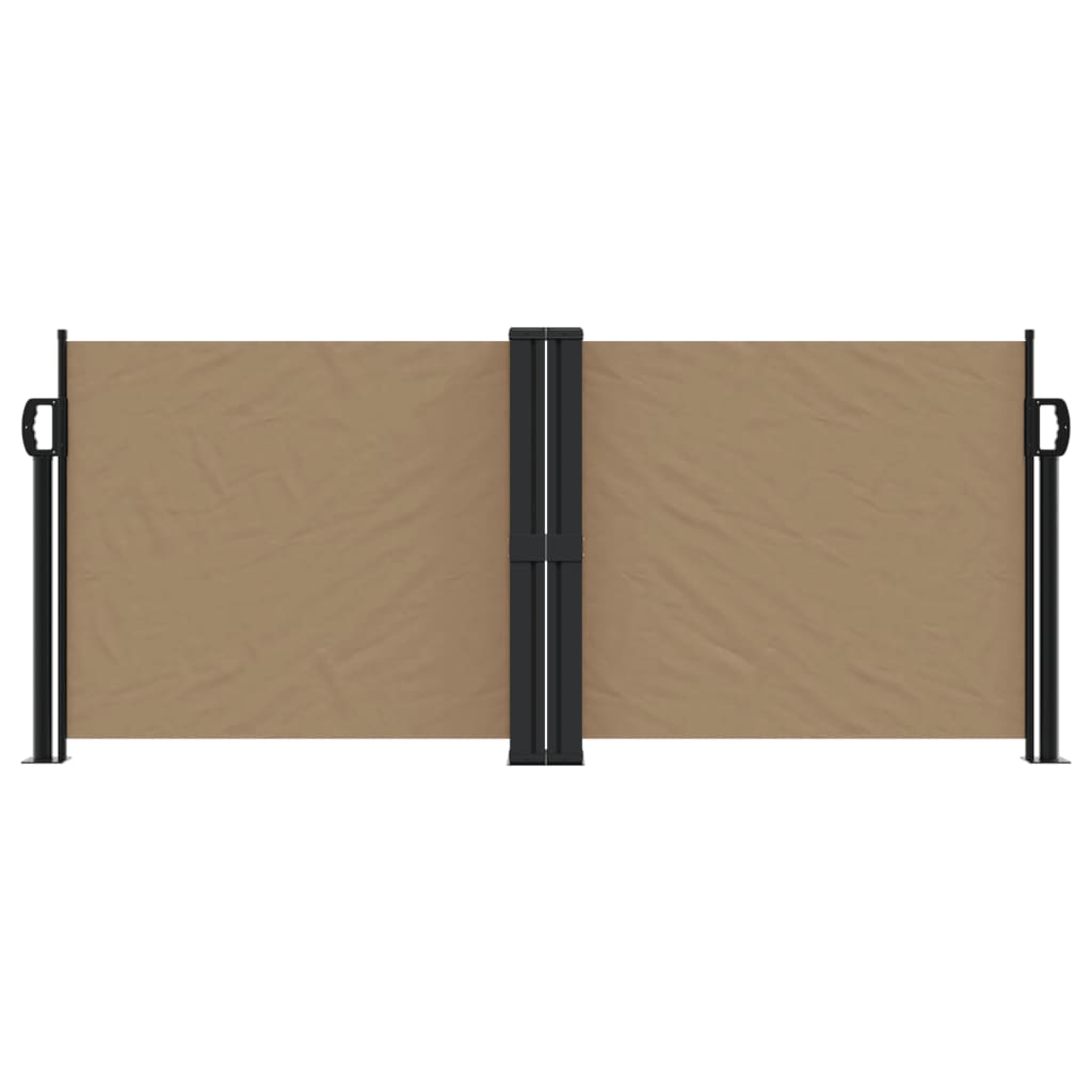 Copertină laterală retractabilă, taupe, 100 x 600 cm