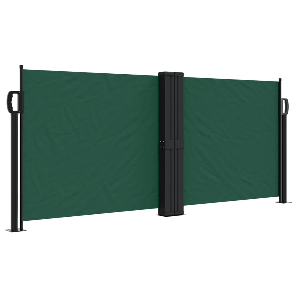 Copertină laterală retractabilă, verde închis, 100 x 600 cm