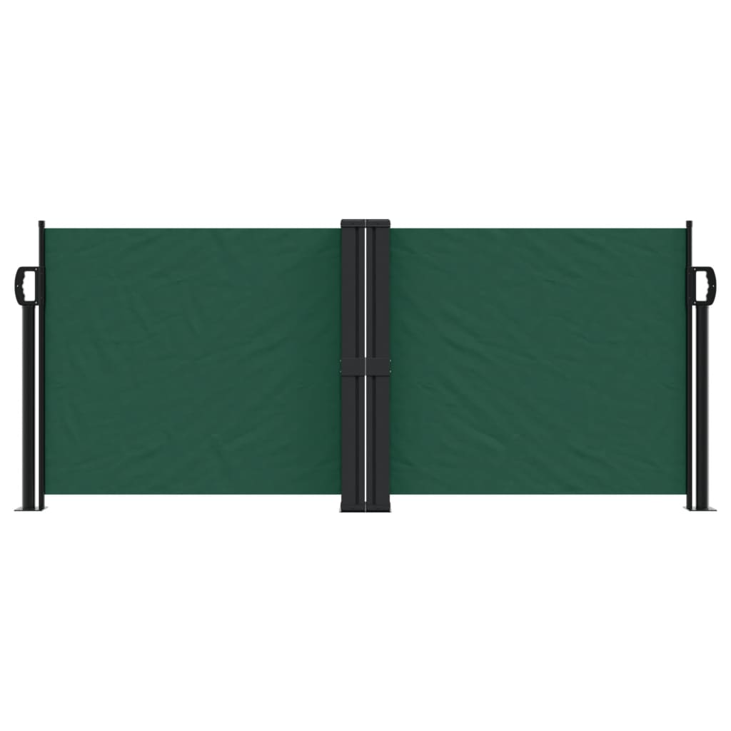 Copertină laterală retractabilă, verde închis, 100 x 600 cm