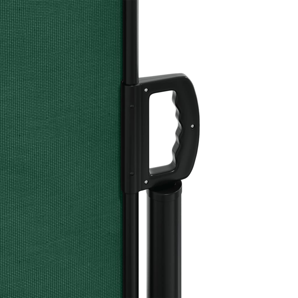 Copertină laterală retractabilă, verde închis, 100 x 600 cm
