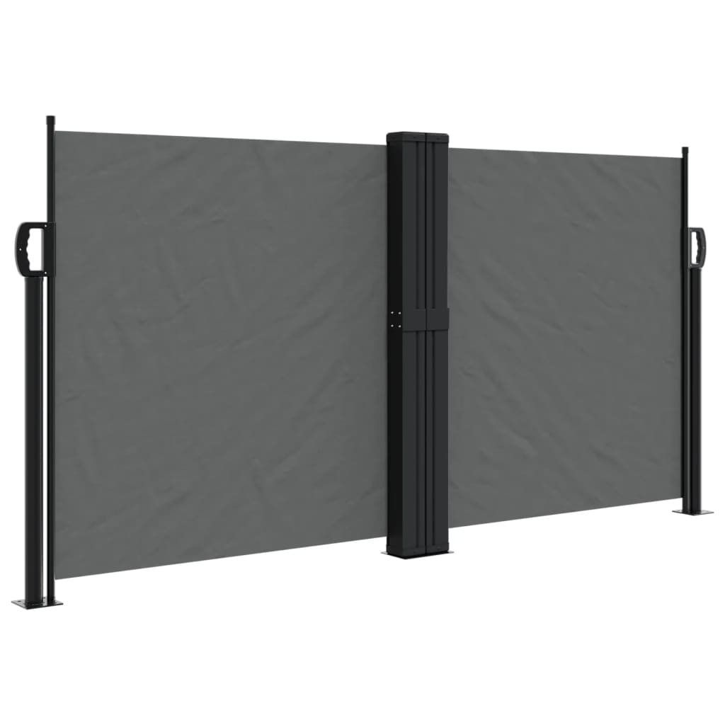 Copertină laterală retractabilă, antracit, 120 x 600 cm