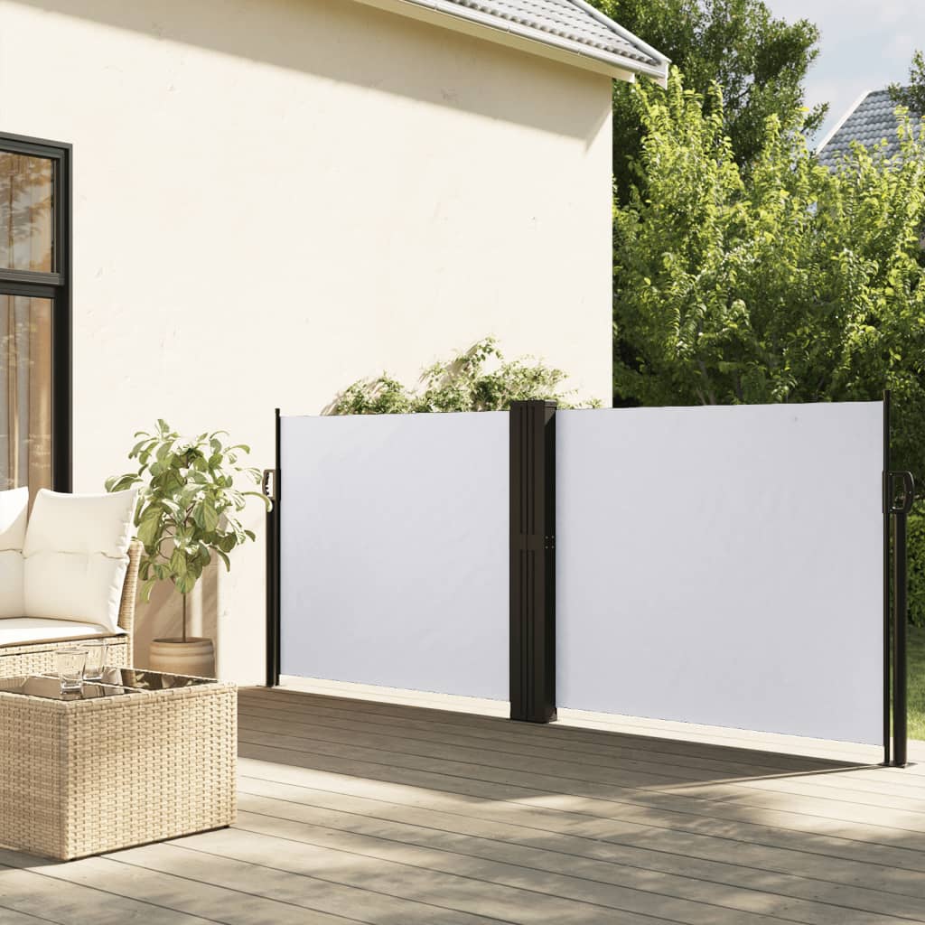 Copertină laterală retractabilă, alb, 120 x 600 cm