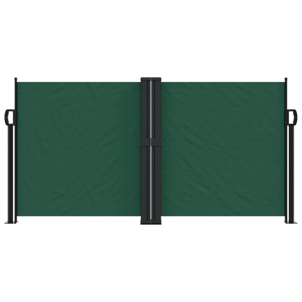 Copertină laterală retractabilă, verde închis, 120 x 600 cm