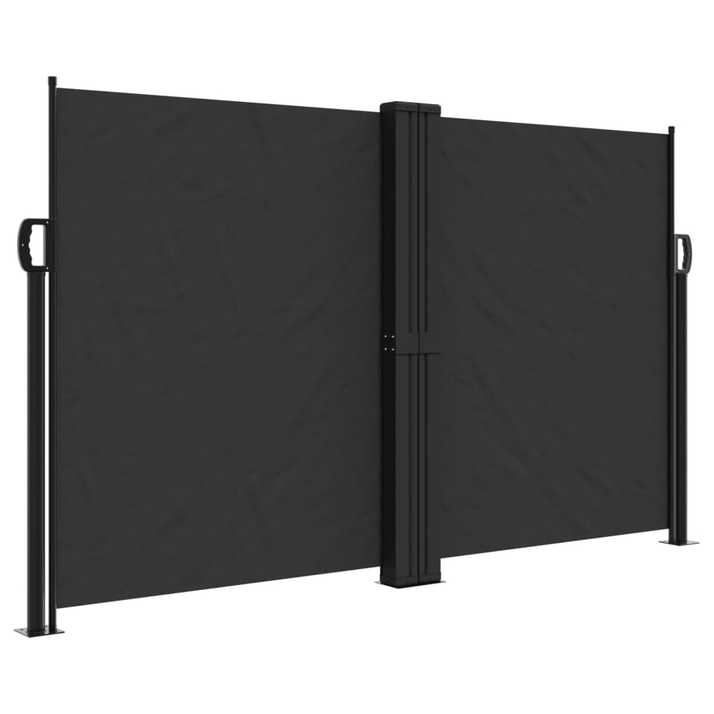 Copertină laterală retractabilă, negru, 140x600 cm
