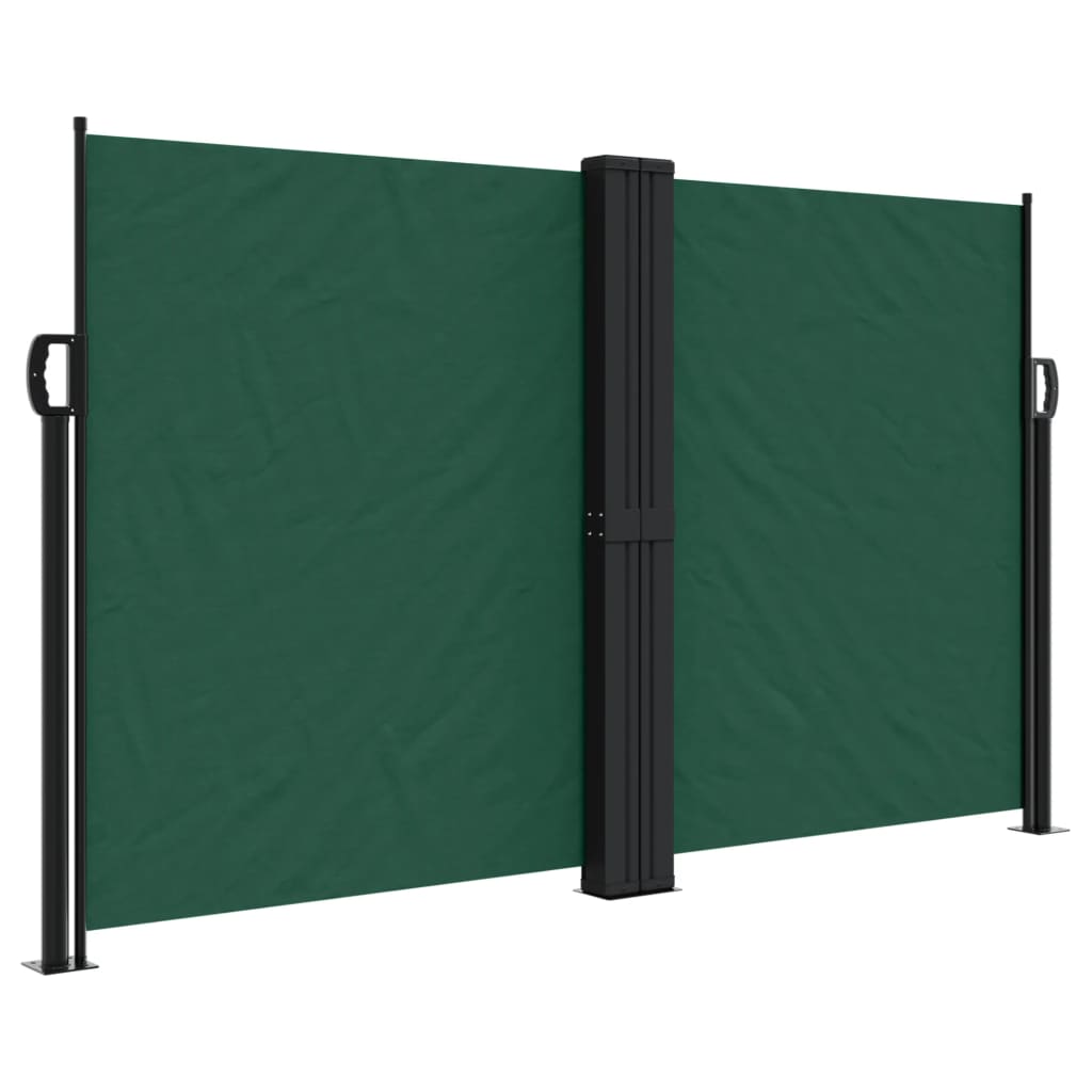 Copertină laterală retractabilă, verde închis, 140x600 cm