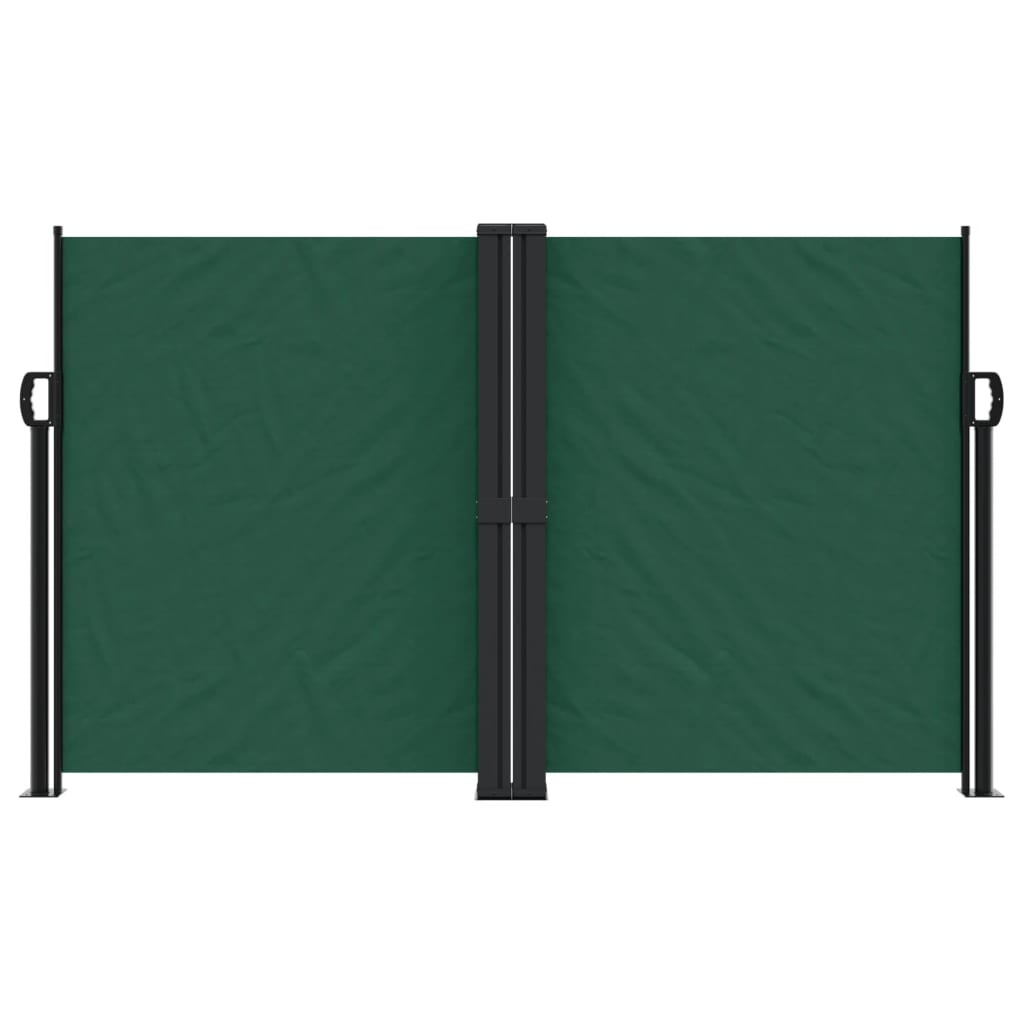Copertină laterală retractabilă, verde închis, 140x600 cm