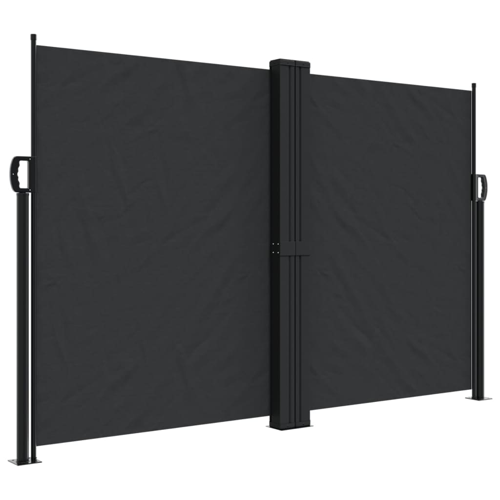 Copertină laterală retractabilă, negru, 160 x 600 cm