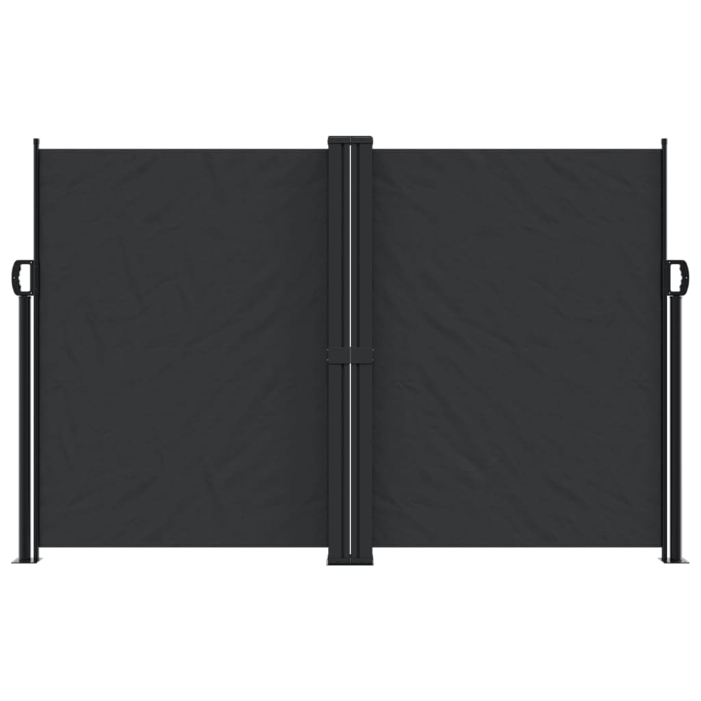Copertină laterală retractabilă, negru, 160 x 600 cm
