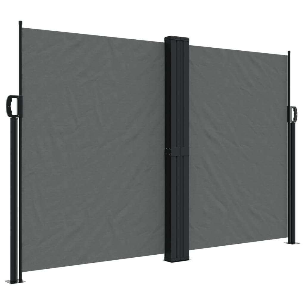 Copertină laterală retractabilă, antracit, 160 x 600 cm