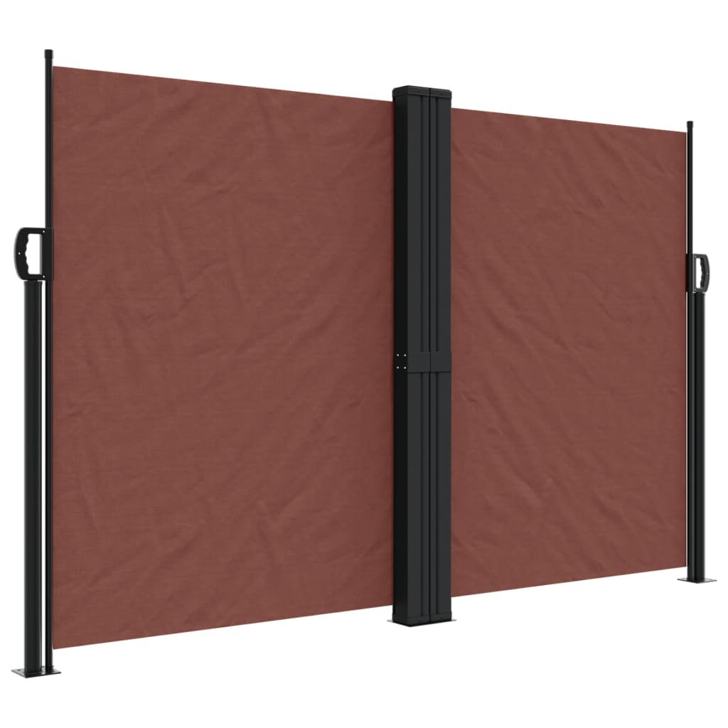 Copertină laterală retractabilă, maro, 160 x 600 cm