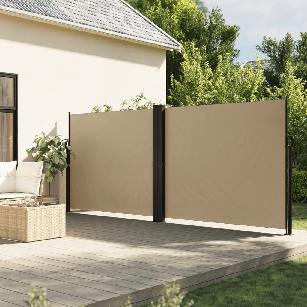 Copertină laterală retractabilă, bej, 160 x 600 cm