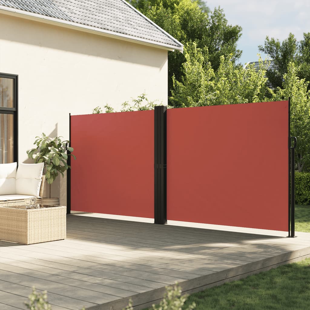 Copertină laterală retractabilă, teracotă, 160 x 600 cm