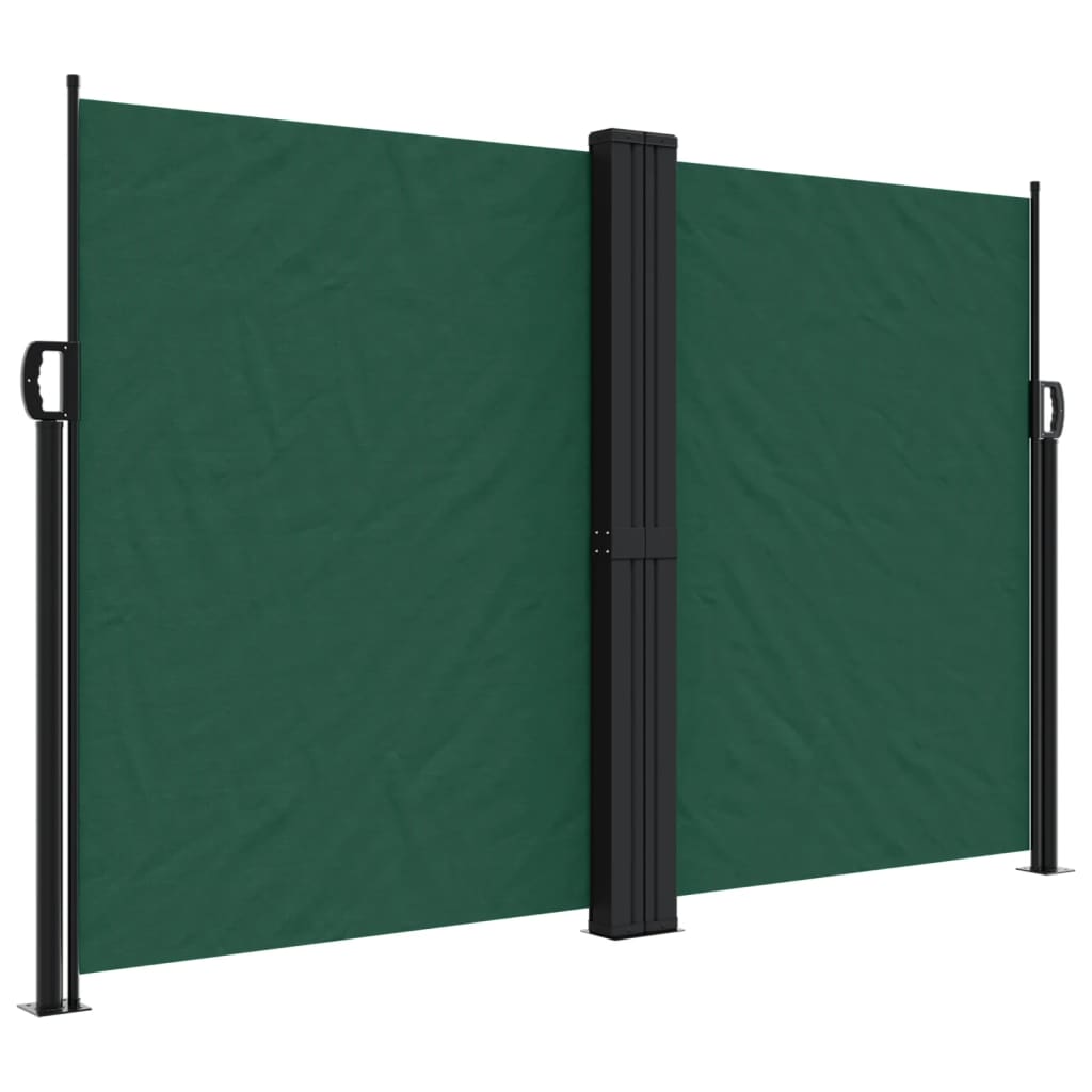 Copertină laterală retractabilă, verde închis, 160 x 600 cm