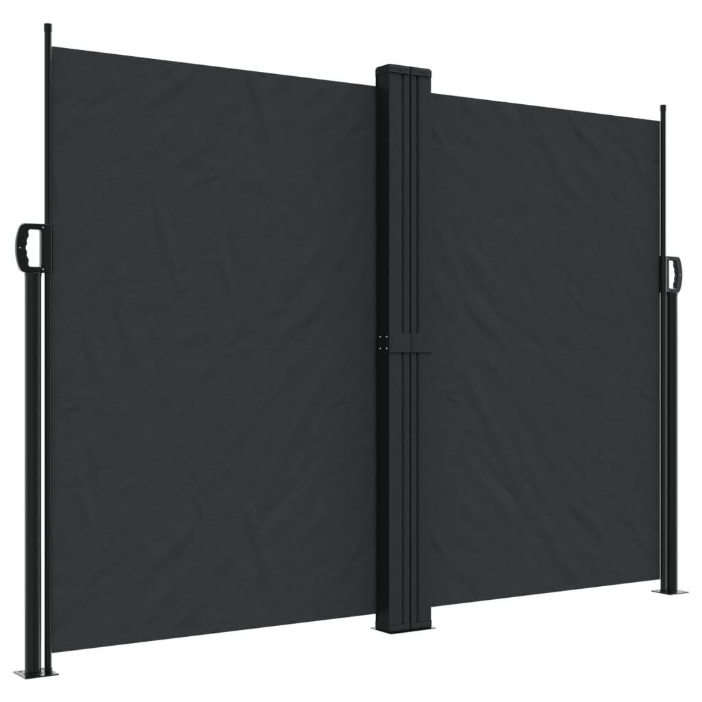 Copertină laterală retractabilă, negru, 180x600 cm