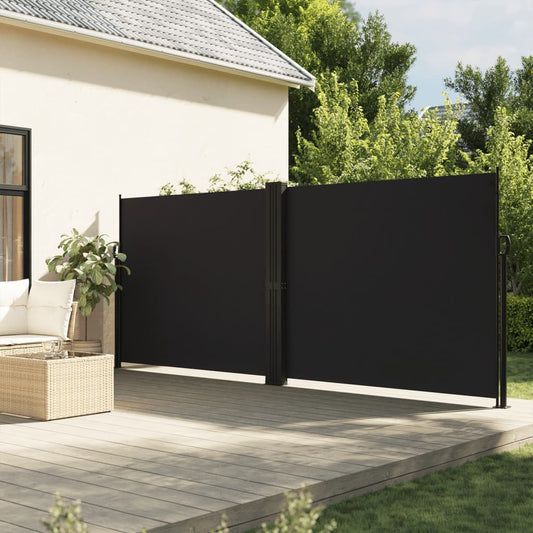 Copertină laterală retractabilă, negru, 180x600 cm