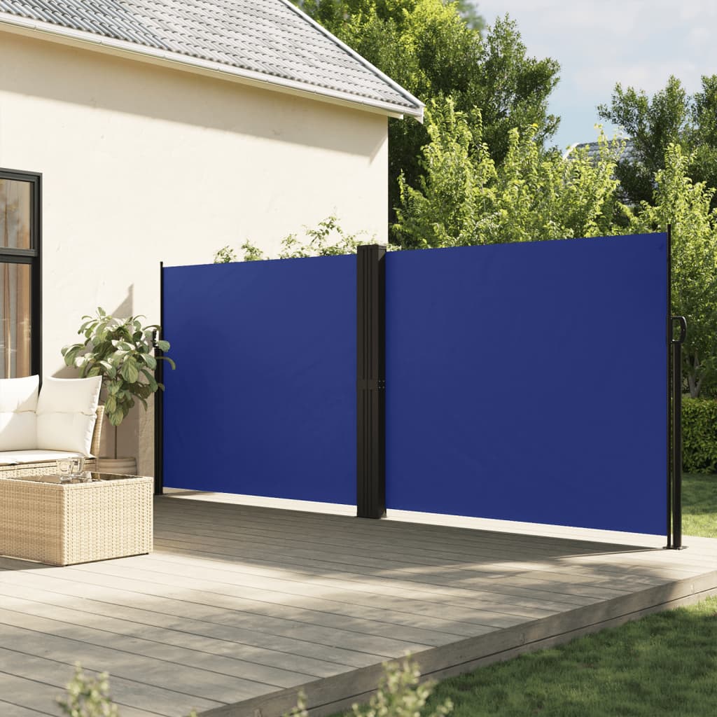 Copertină laterală retractabilă, albastru, 180x600 cm