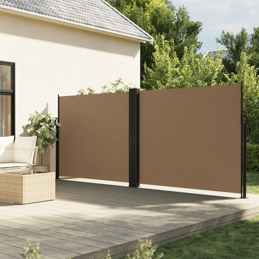 Copertină laterală retractabilă, gri taupe, 180x600 cm