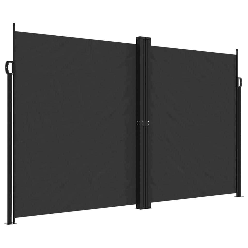 Copertină laterală retractabilă, negru, 200x600 cm