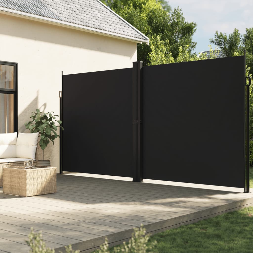 Copertină laterală retractabilă, negru, 200x600 cm