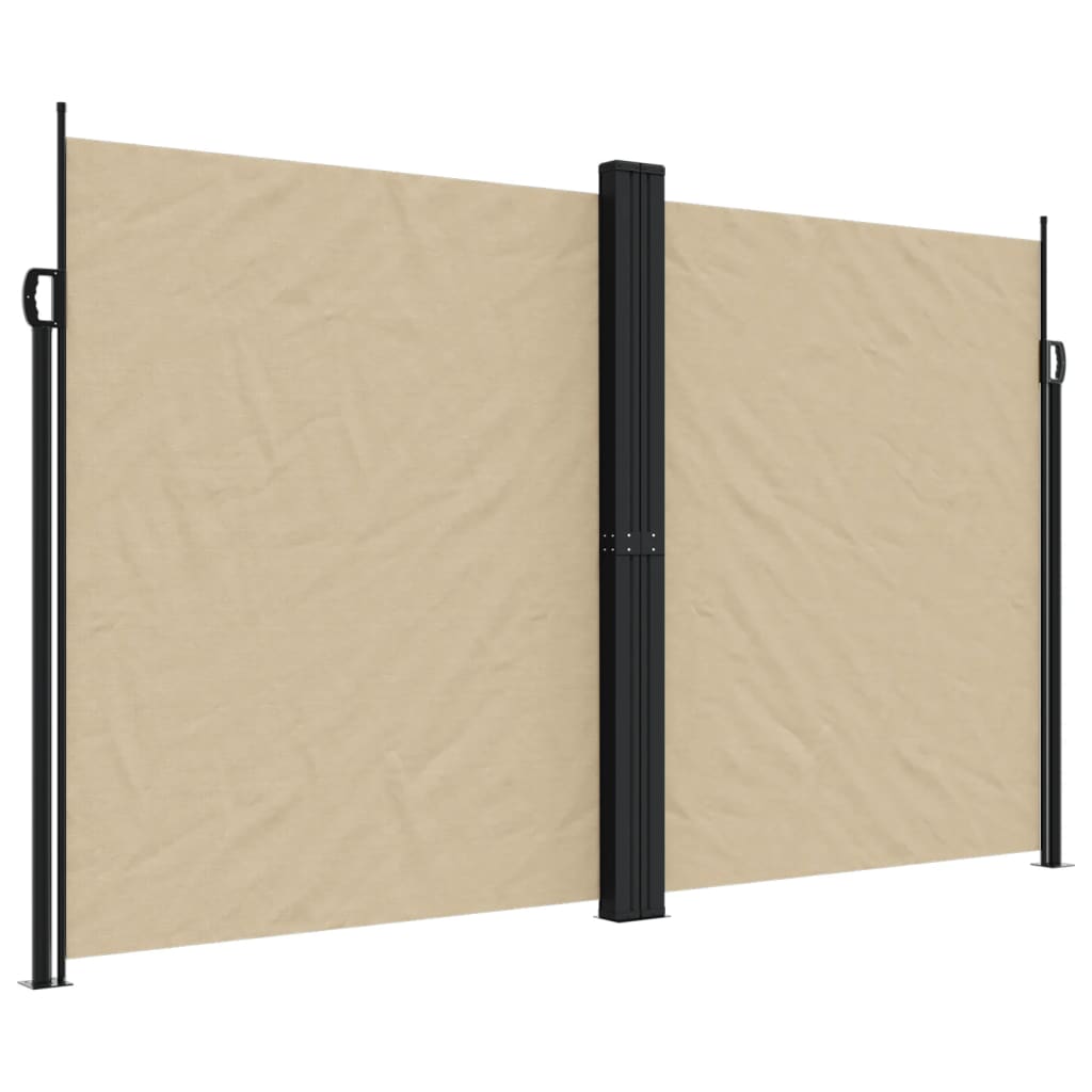 Copertină laterală retractabilă, bej, 200x600 cm