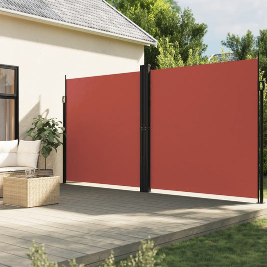 Copertină laterală retractabilă, teracotă, 200x600 cm