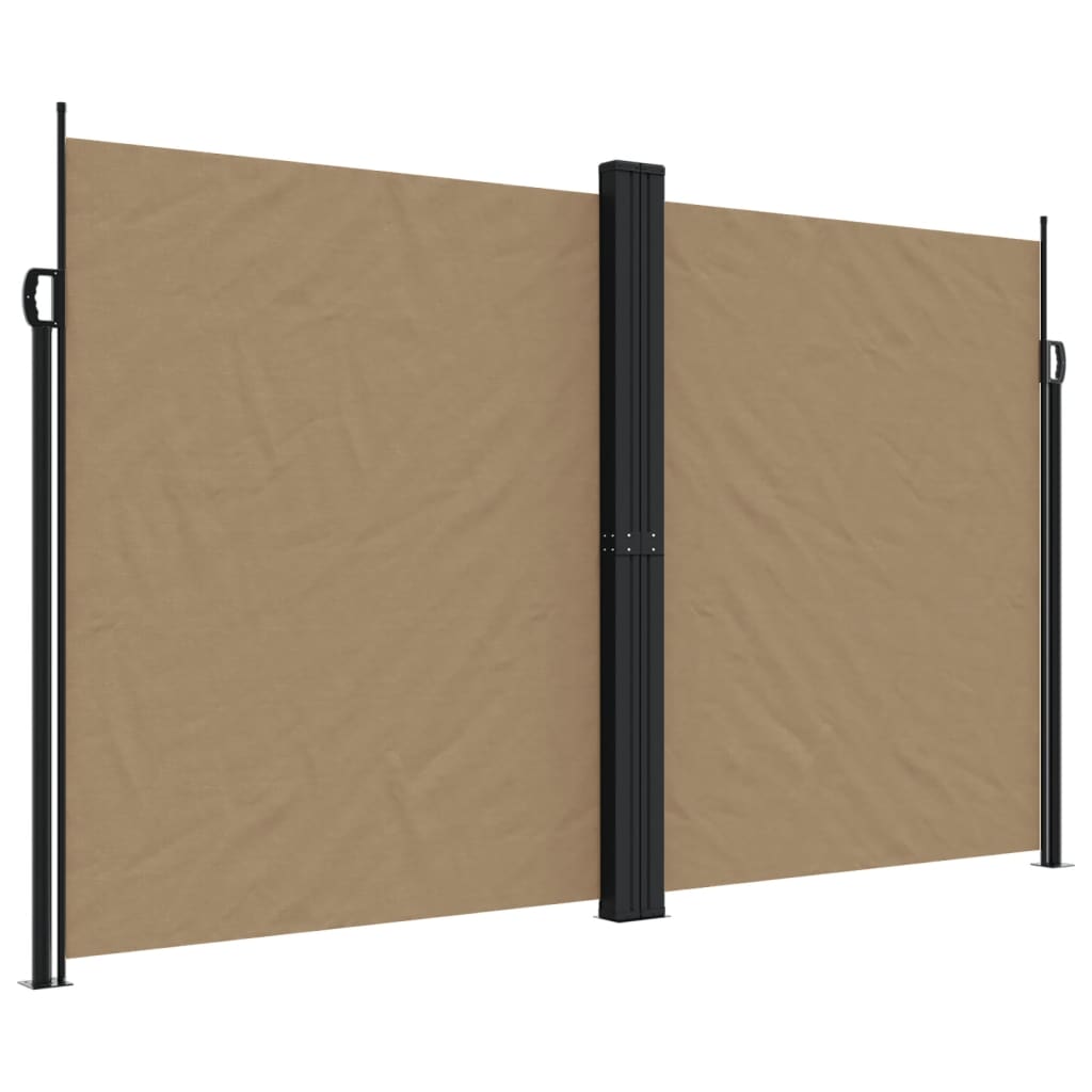 Copertină laterală retractabilă, gri taupe, 200x600 cm