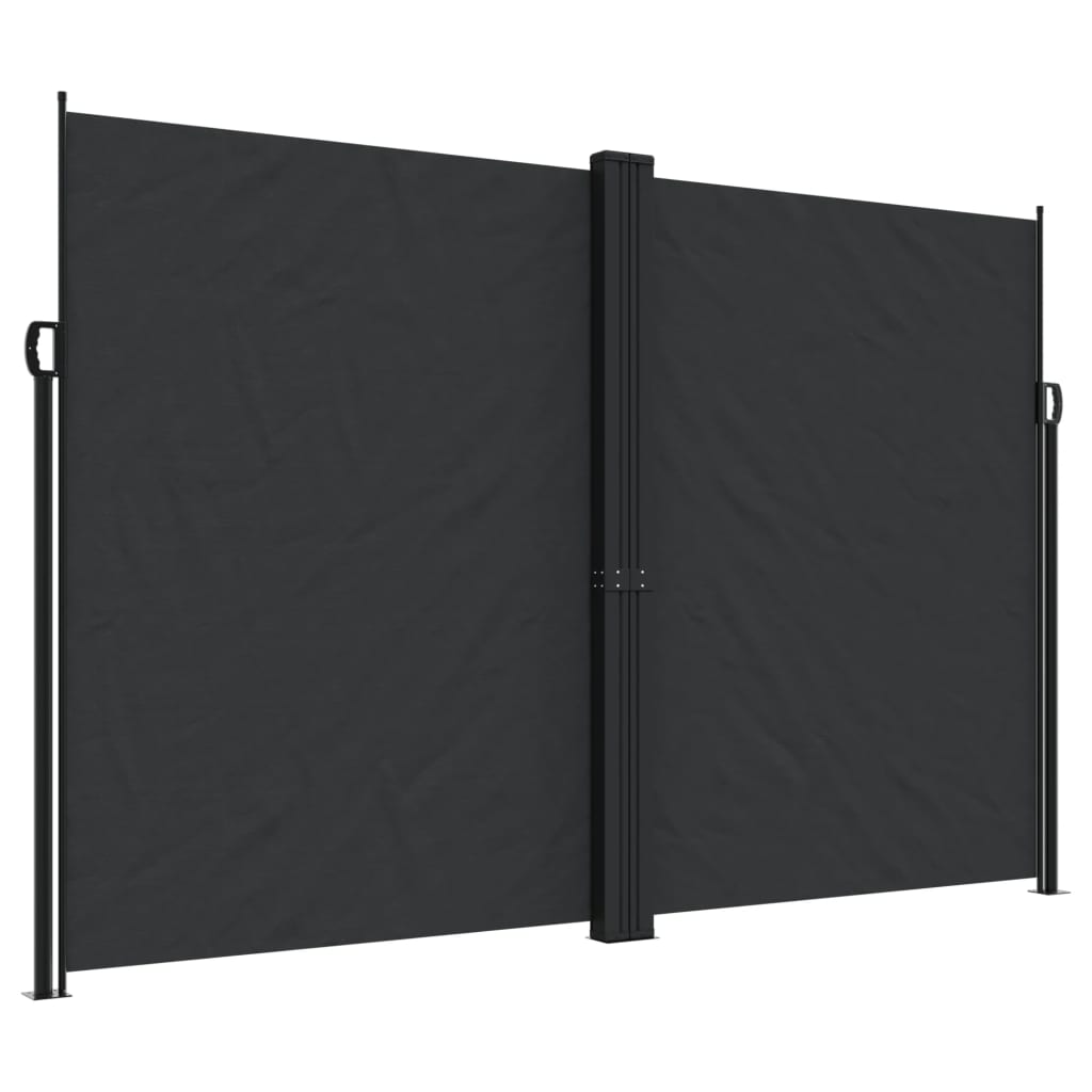 Copertină laterală retractabilă de terasă, negru, 220x600 cm