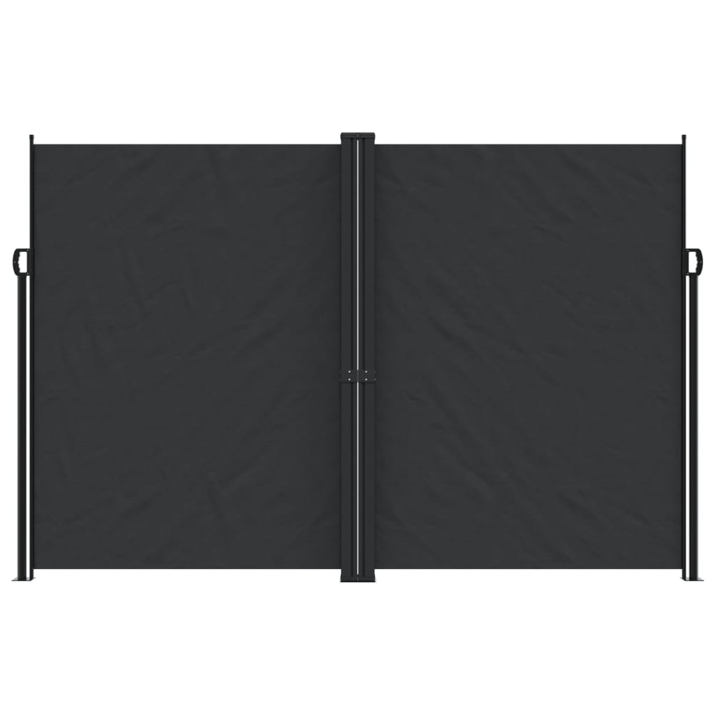 Copertină laterală retractabilă de terasă, negru, 220x600 cm
