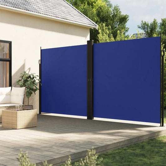 Copertină laterală retractabilă, albastru, 220x600 cm