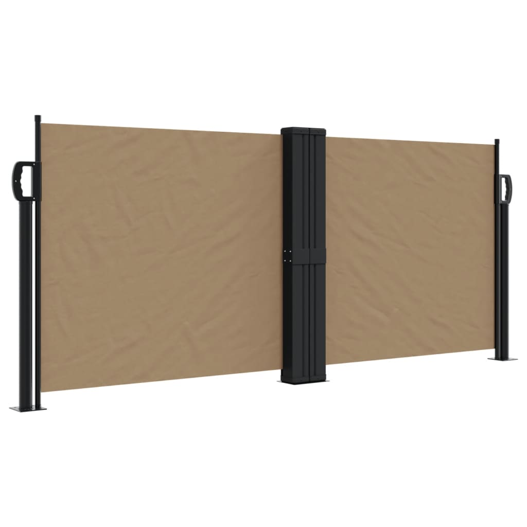 Copertină laterală retractabilă, taupe, 100 x 1000 cm