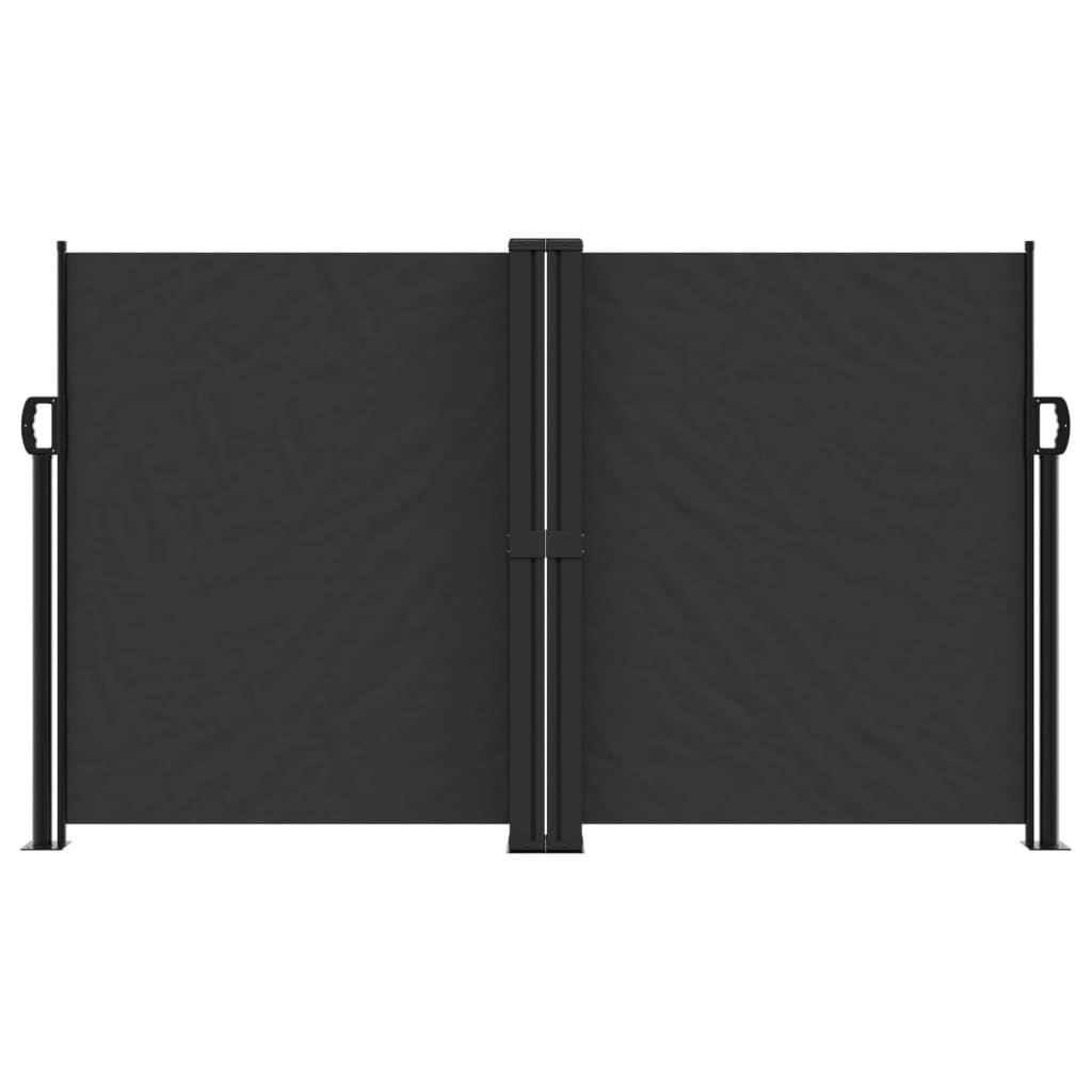 Copertină laterală retractabilă, negru, 140 x 1000 cm