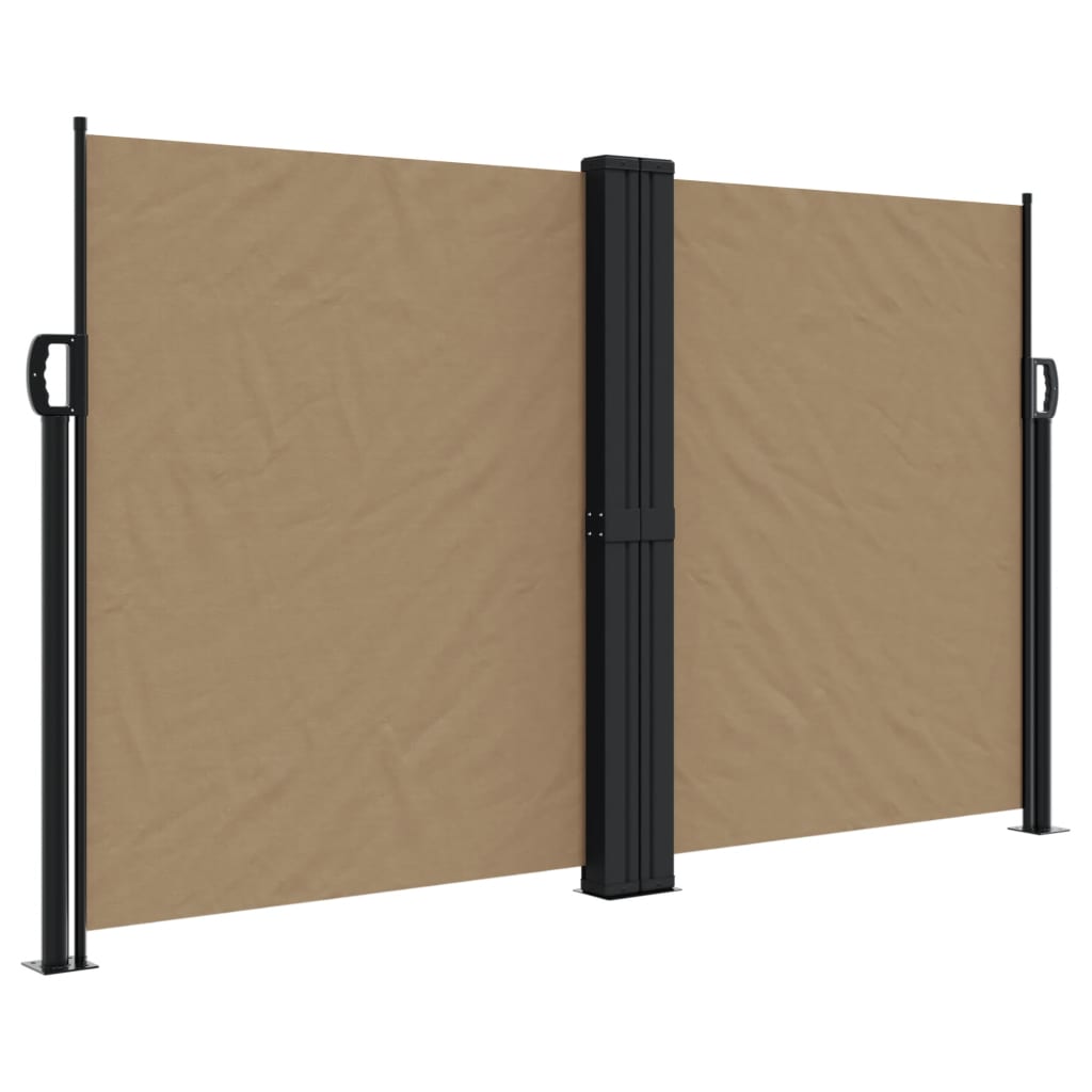 Copertină laterală retractabilă, gri taupe, 140 x 1000 cm