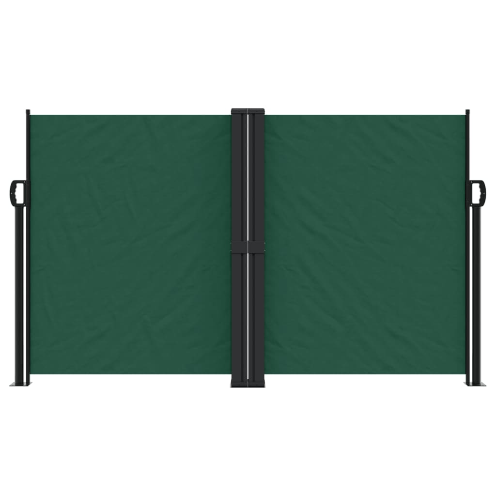 Copertină laterală retractabilă, verde închis, 140 x 1000 cm