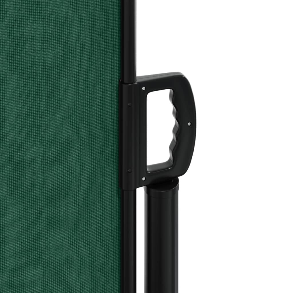 Copertină laterală retractabilă, verde închis, 140 x 1000 cm