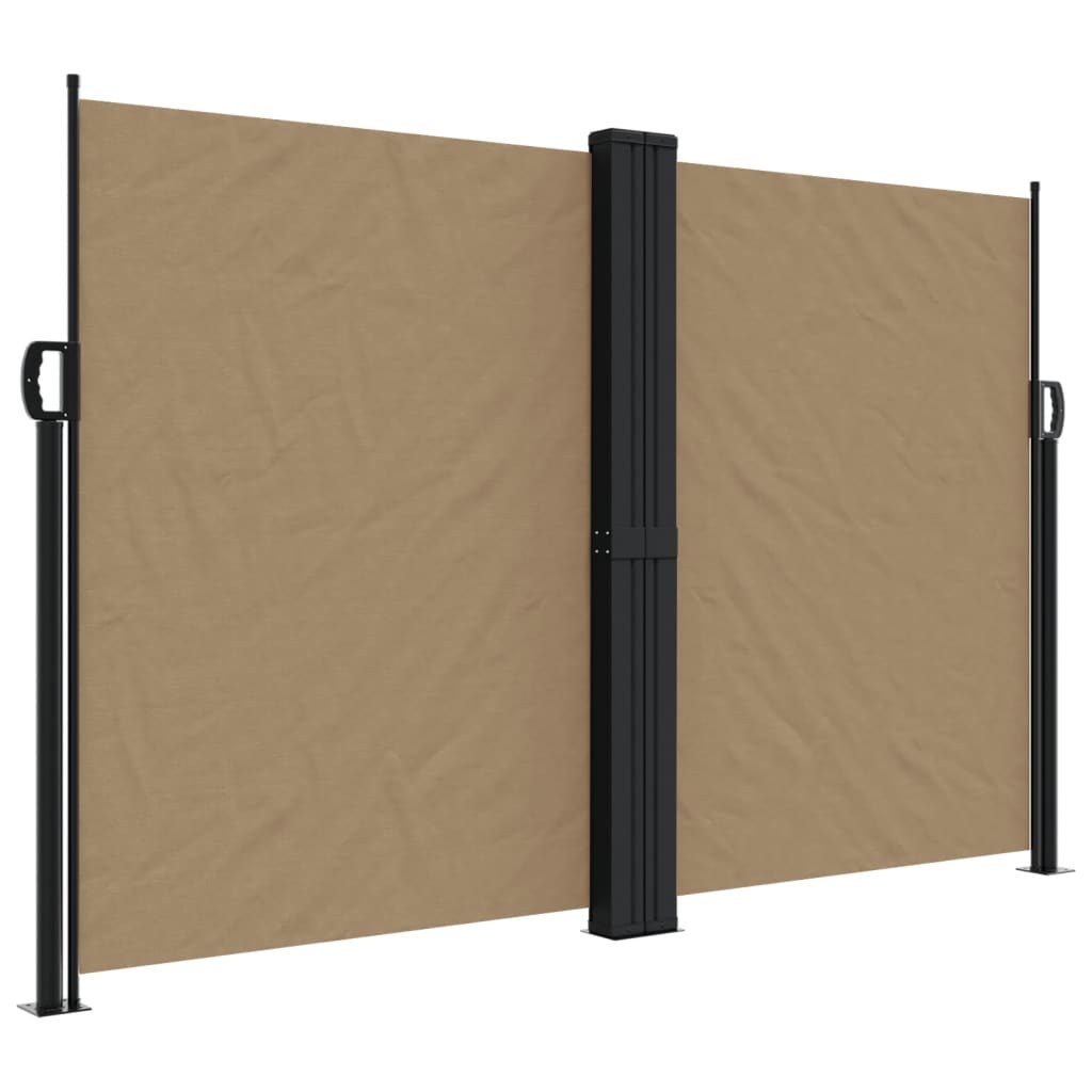 Copertină laterală retractabilă, gri taupe, 160x1000 cm
