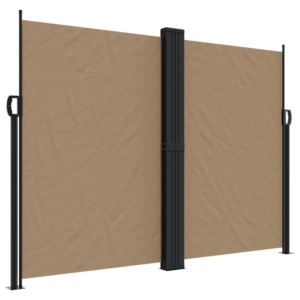 Copertină laterală retractabilă, taupe, 180x1000 cm