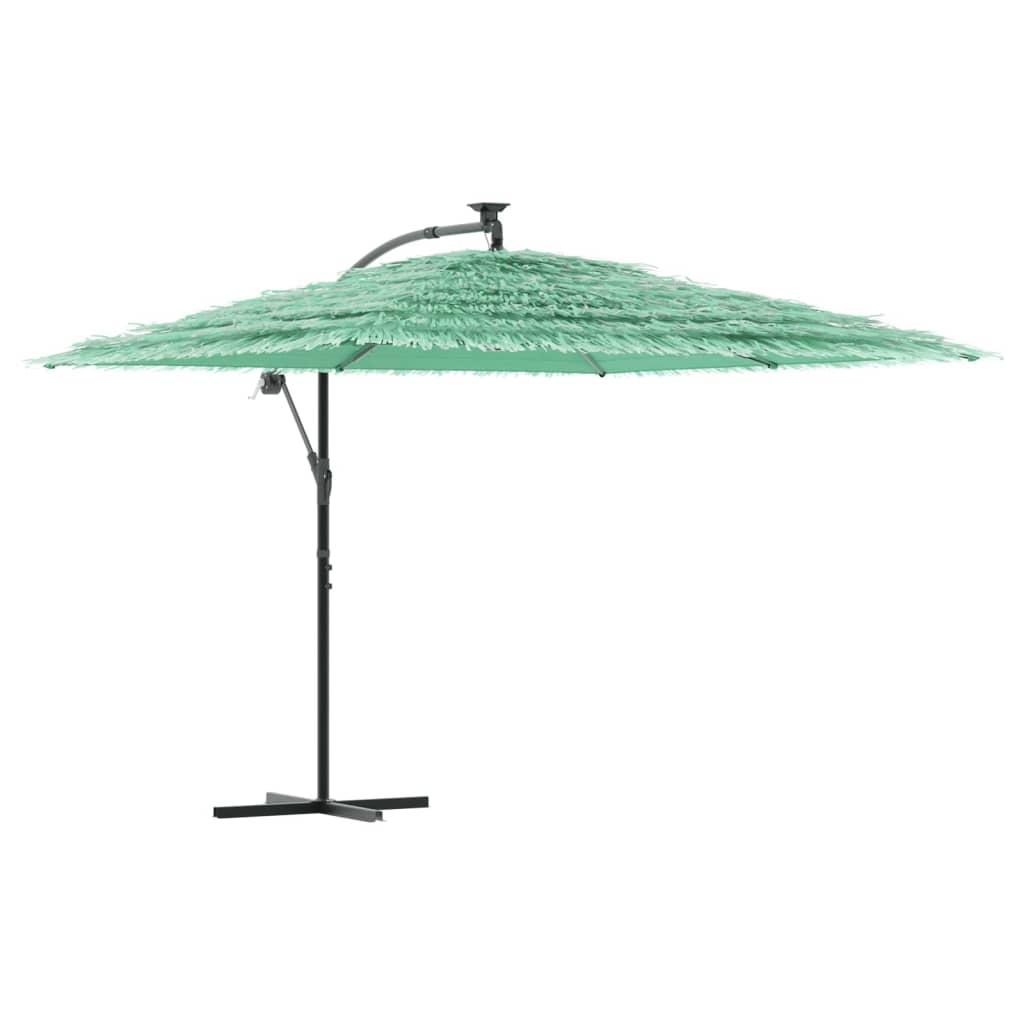 Umbrelă soare de grădină cu stâlp din oțel verde 290x290x238 cm